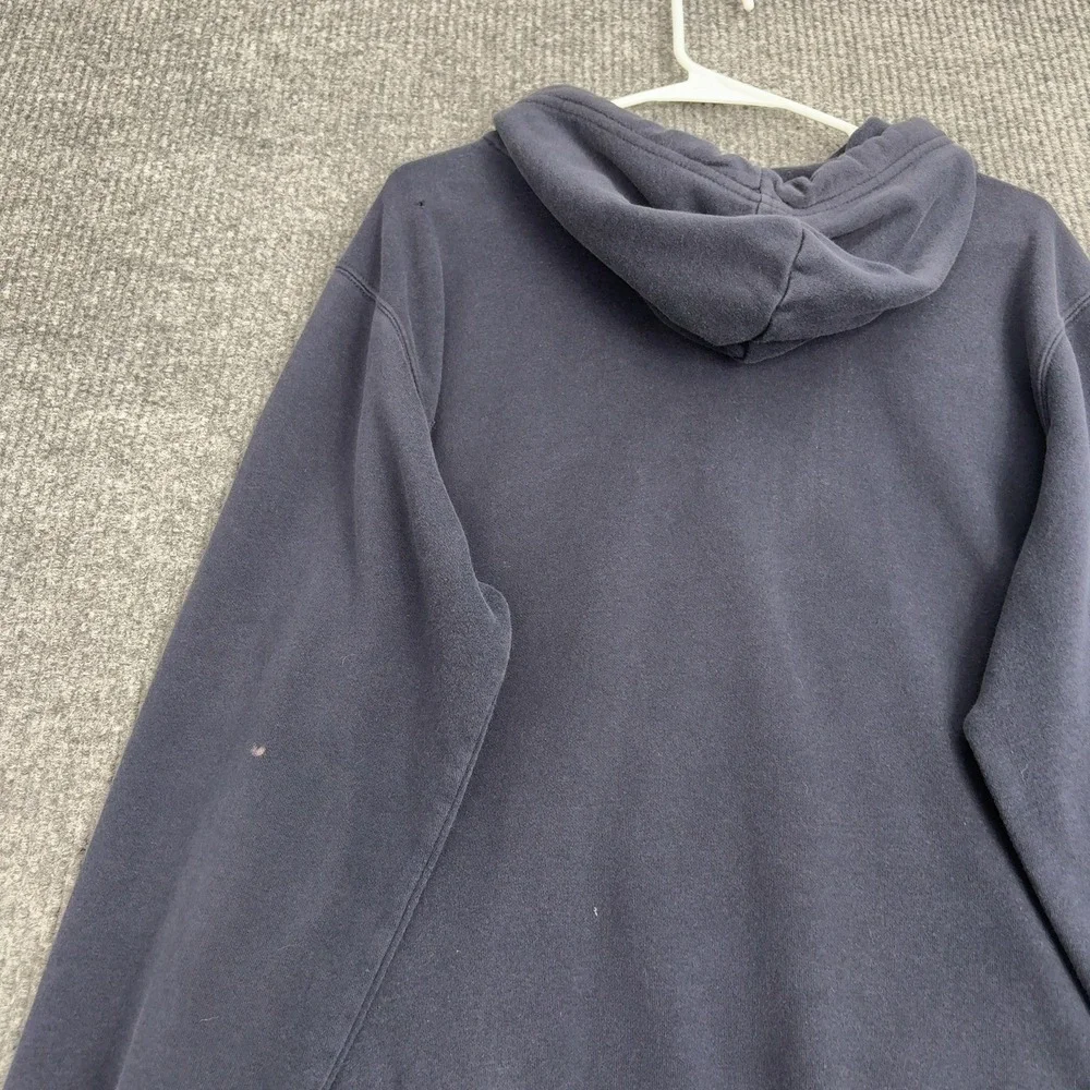 The North Face Hoodie Mens M Navy Blue Cotton Blend Bear Graphic‎ Gorpcore Style